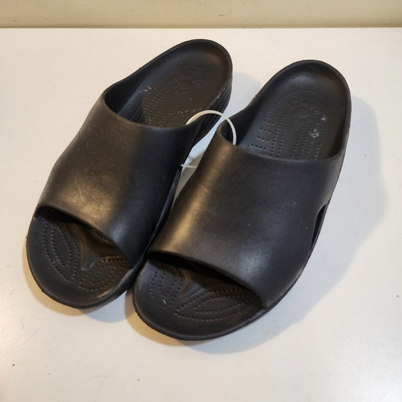 DAWGS Women's Black Rubber Slides Sandals size 9 - Picture 9 of 13